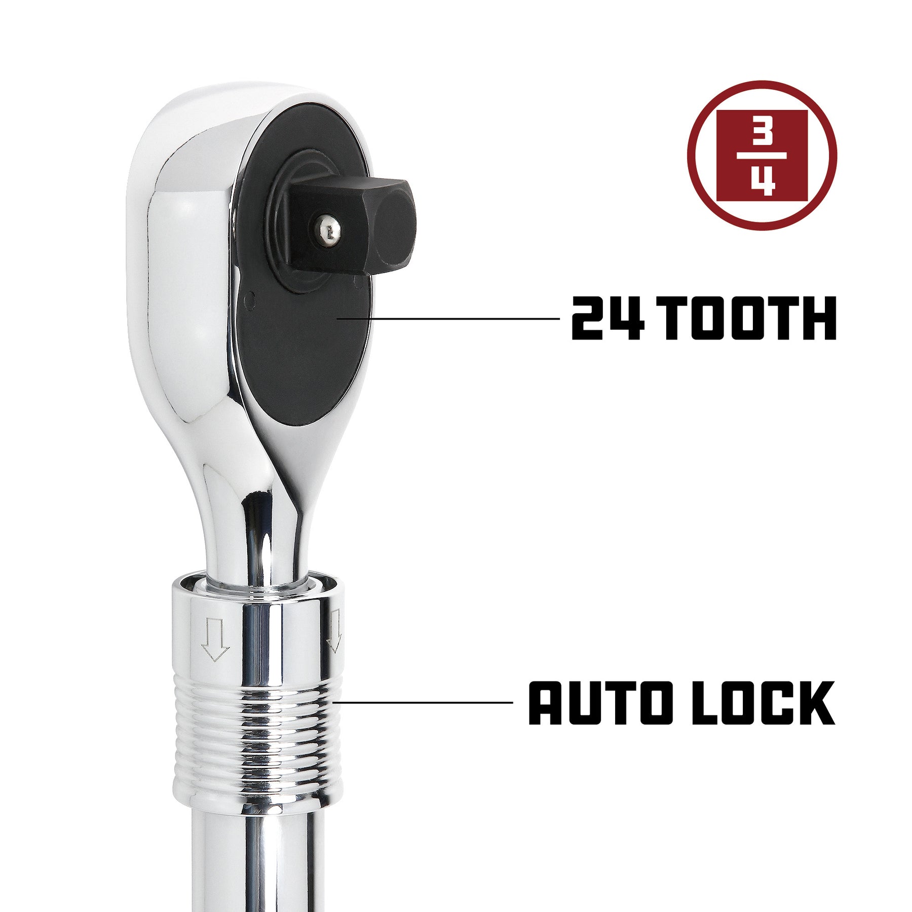 3/4 in. Dr. 24 Tooth Extendable Ratchet