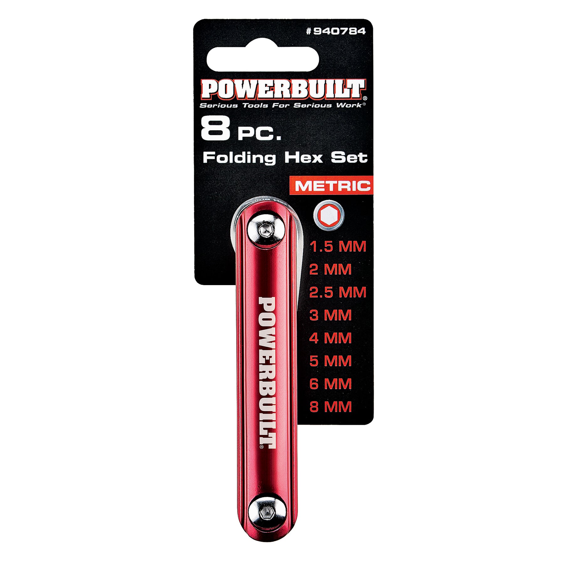 Folding Metric Hex Key Wrench Set