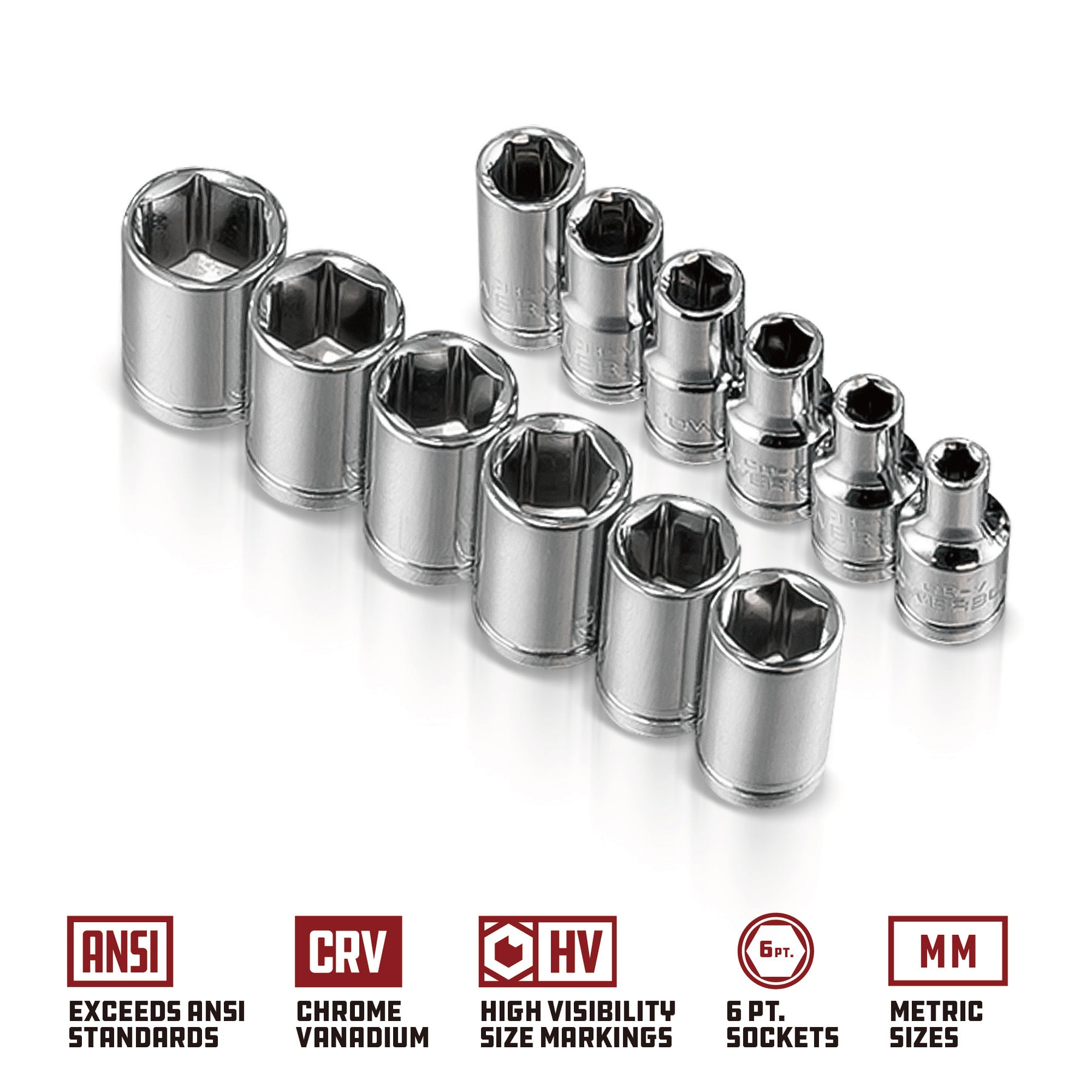 30 Piece 1/4 in. Dr. Metric Socket Set