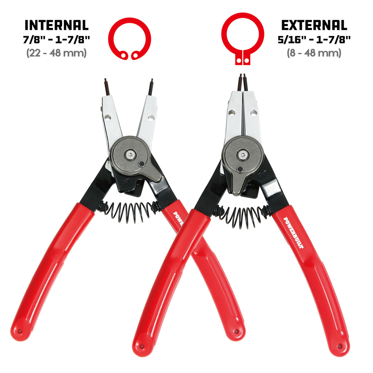 Combo Switch Internal/External Snap Ring Pliers