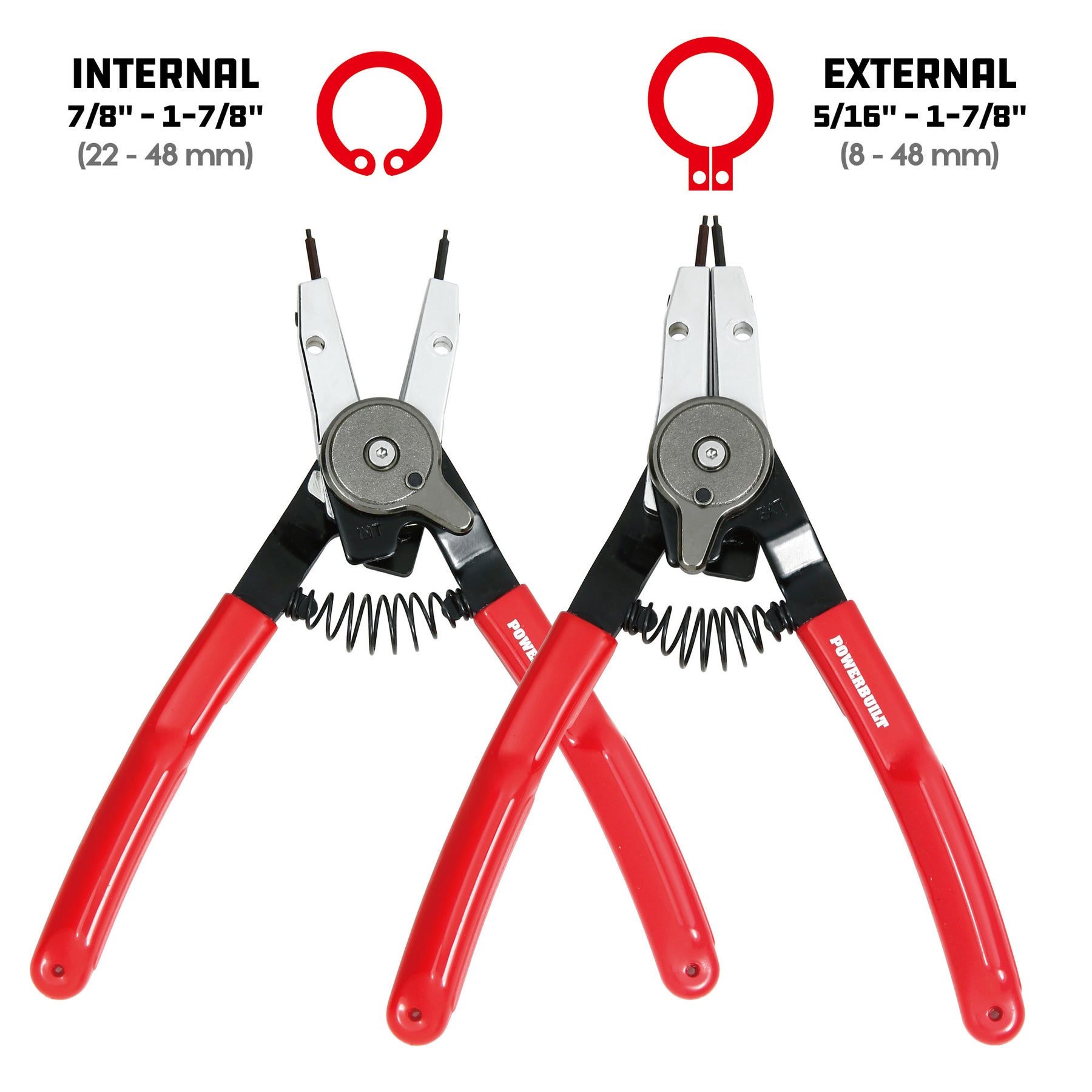 Combo Switch Internal/External Snap Ring Pliers