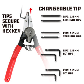 Combo Switch Internal/External Snap Ring Pliers