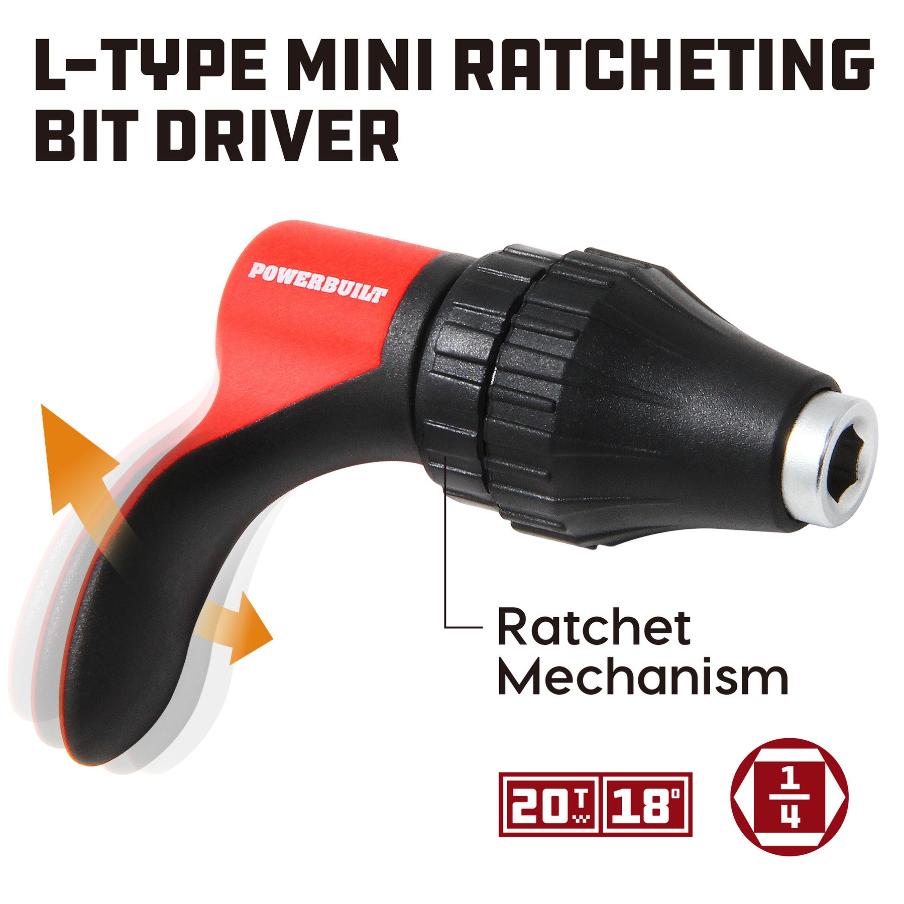 L-Type Mini Ratcheting Bit Driver