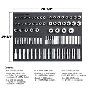 85 Piece Pro Tech Metric Socket Set