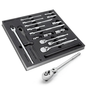 16 Piece Pro Tech Ratchet & Socket Accessories Set