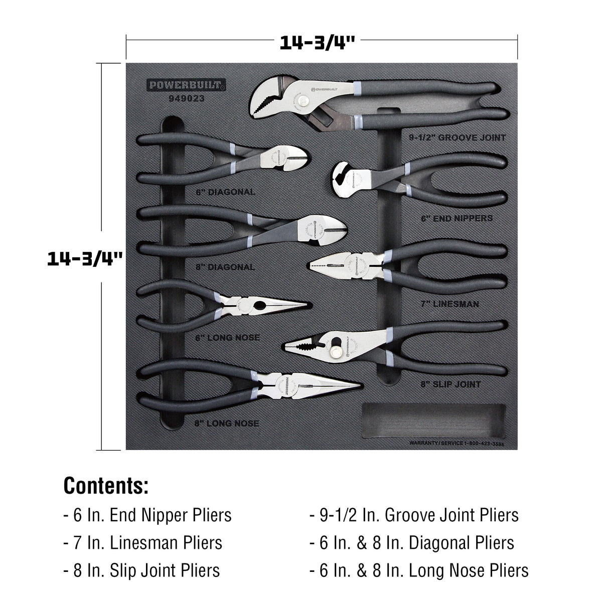 8 Piece Pro Tech Pliers Set