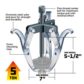 6 in. 3 Jaw Gear Puller Kit