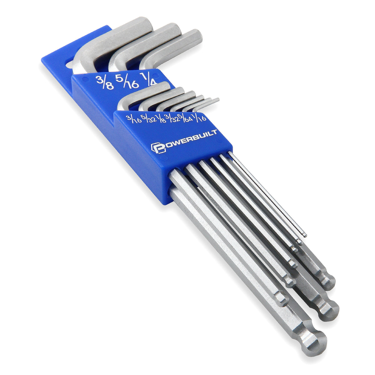 9 Piece SAE Long Arm Hex Key Wrench Set