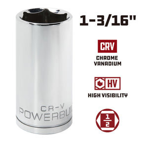 1/2 Inch Drive x 1-3/16 Inch 6 Point Deep Socket